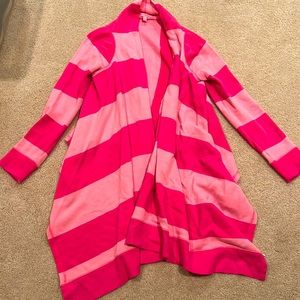 Lilly Pulitzer pink stripped XS sweatshirt cardigan
